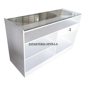 Mostrador blanco mate 150×90×55cm codigo 5002