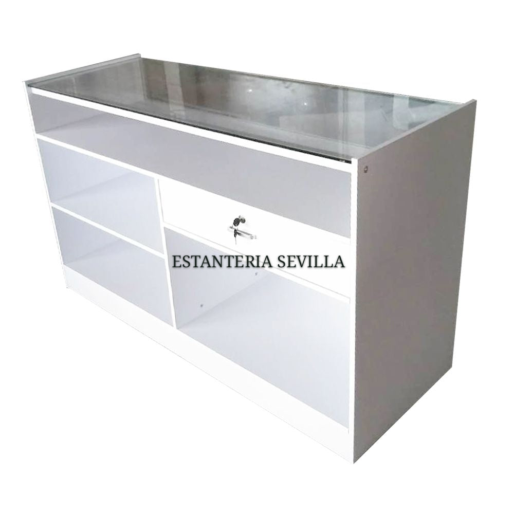 Mostrador blanco mate 150×90×55cm codigo 5002